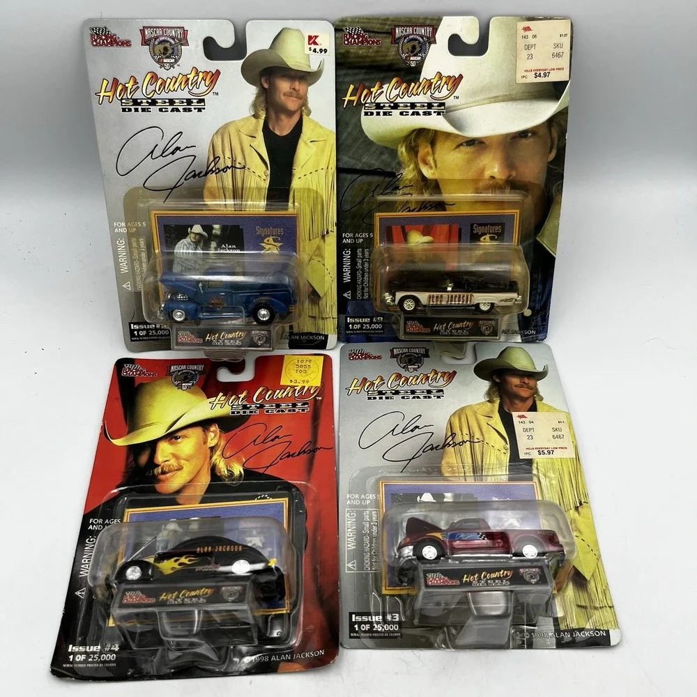 Racing Champions Hot Country Diecast Cars Alan Jackson Lot of 4 New in Package
